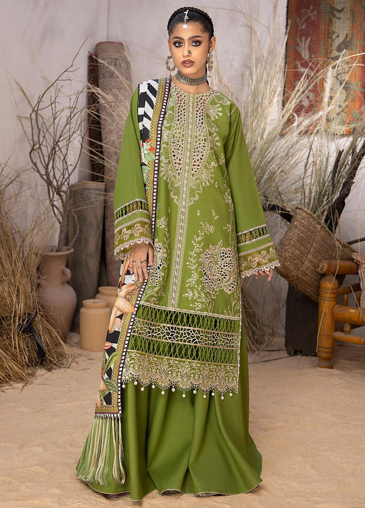 Maya By Bin Ilyas Embroidered Karandi Suits Unstitched 3 Piece BI23MY 1907-B - Winter Collection