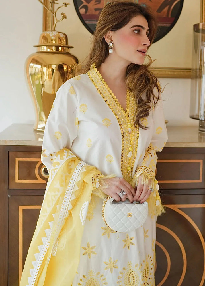 Maya By Faixa Faixal Embroidered Schiffli Suit Unstitched 3 Piece FFX24M Ceren - Summer Collection