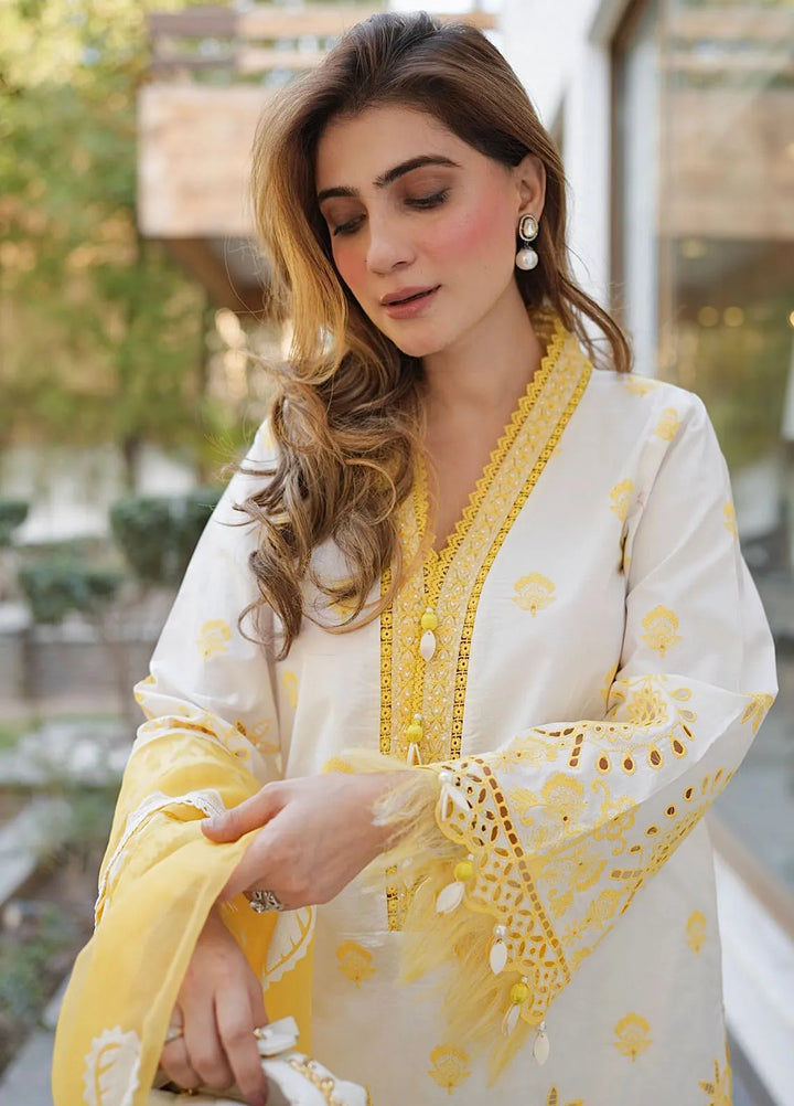 Maya By Faixa Faixal Embroidered Schiffli Suit Unstitched 3 Piece FFX24M Ceren - Summer Collection