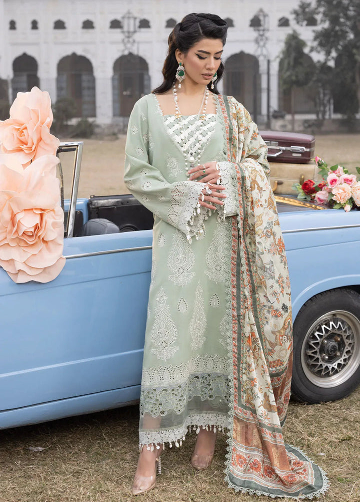 Maya By Faixa Faixal Embroidered Schiffli Suit Unstitched 3 Piece FFX24M Elena - Summer Collection