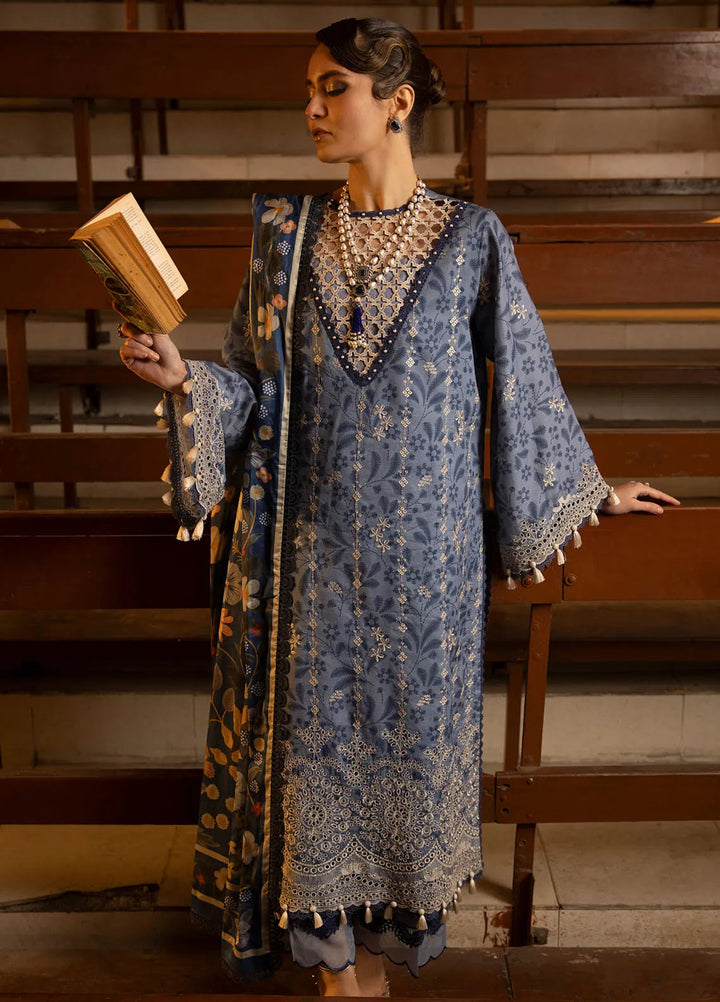 Maya By Faixa Faixal Embroidered Schiffli Suit Unstitched 3 Piece FFX24M Gamze - Summer Collection