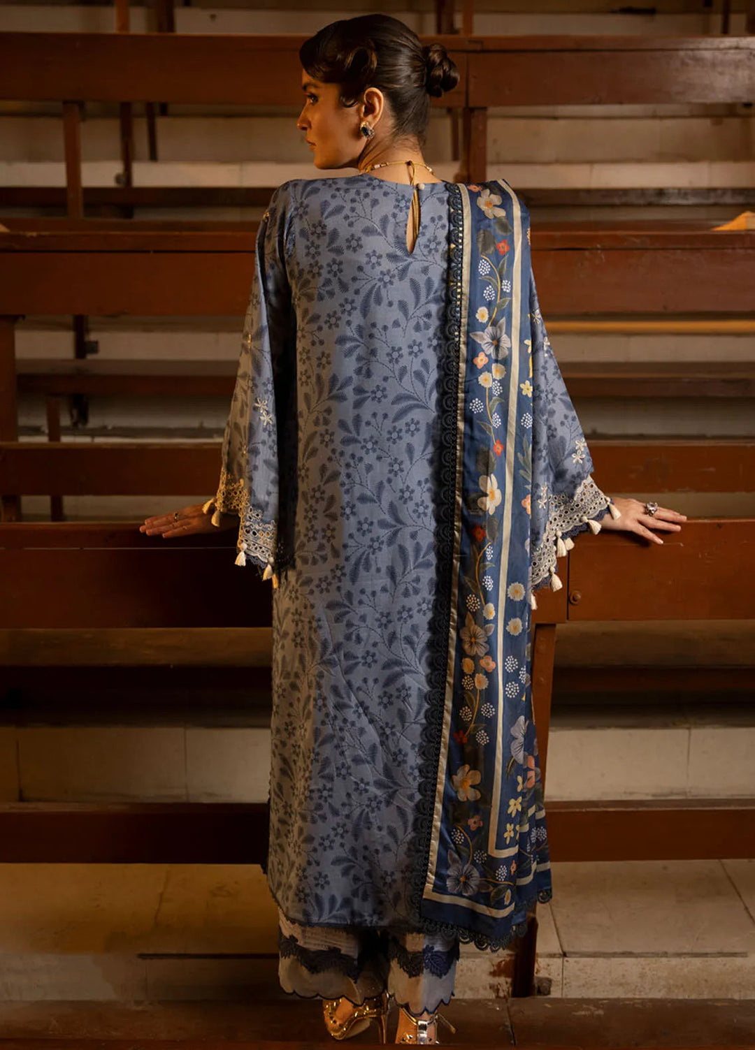 Maya By Faixa Faixal Embroidered Schiffli Suit Unstitched 3 Piece FFX24M Gamze - Summer Collection