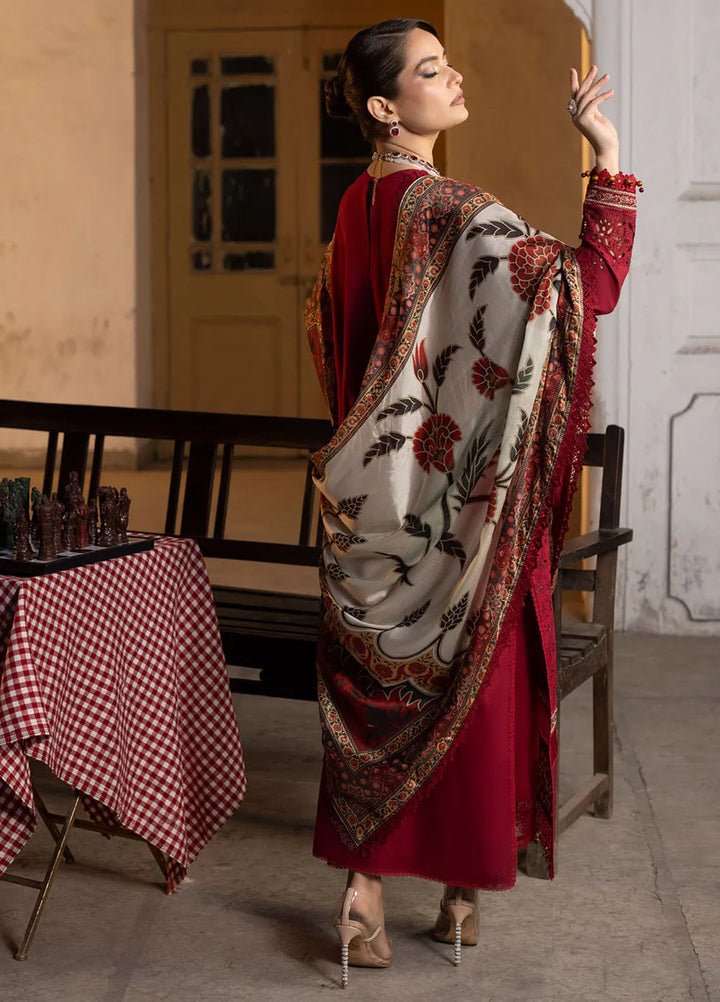 Maya By Faixa Faixal Embroidered Schiffli Suit Unstitched 4 Piece FFX24M Elif - Summer Collection