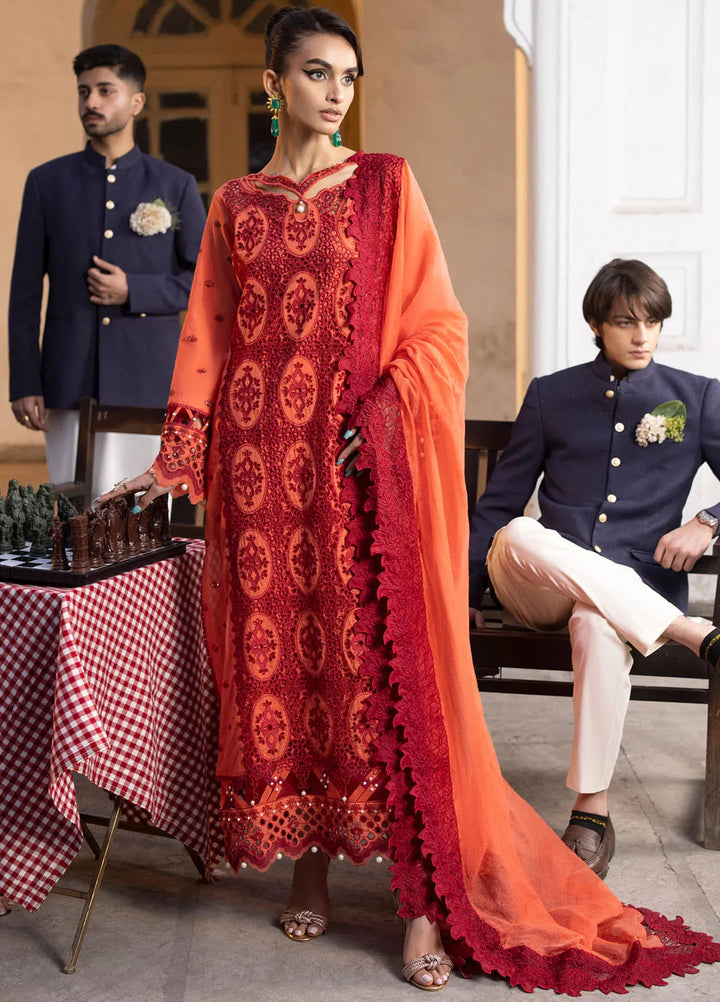 Maya By Faixa Faixal Embroidered Schiffli Suit Unstitched 4 Piece FFX24M Paula - Summer Collection