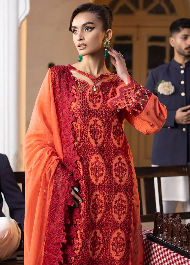 Maya By Faixa Faixal Embroidered Schiffli Suit Unstitched 4 Piece FFX24M Paula - Summer Collection