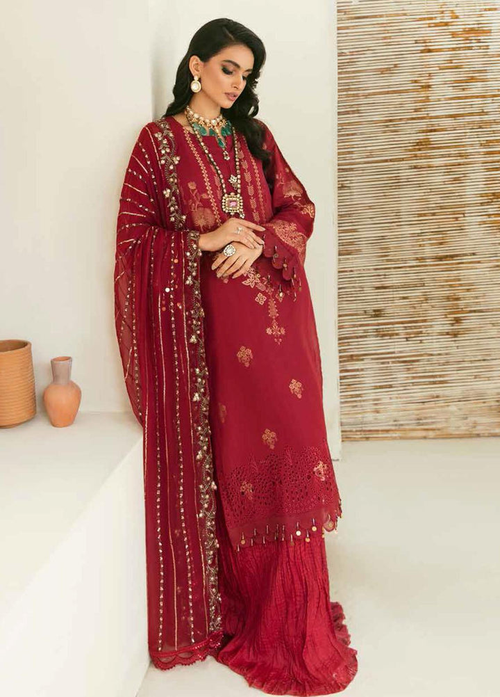 Maya By Nureh Embroidered Cambric Suits Unstitched 3 Piece NU22MC NJ-43 - Festive Collection