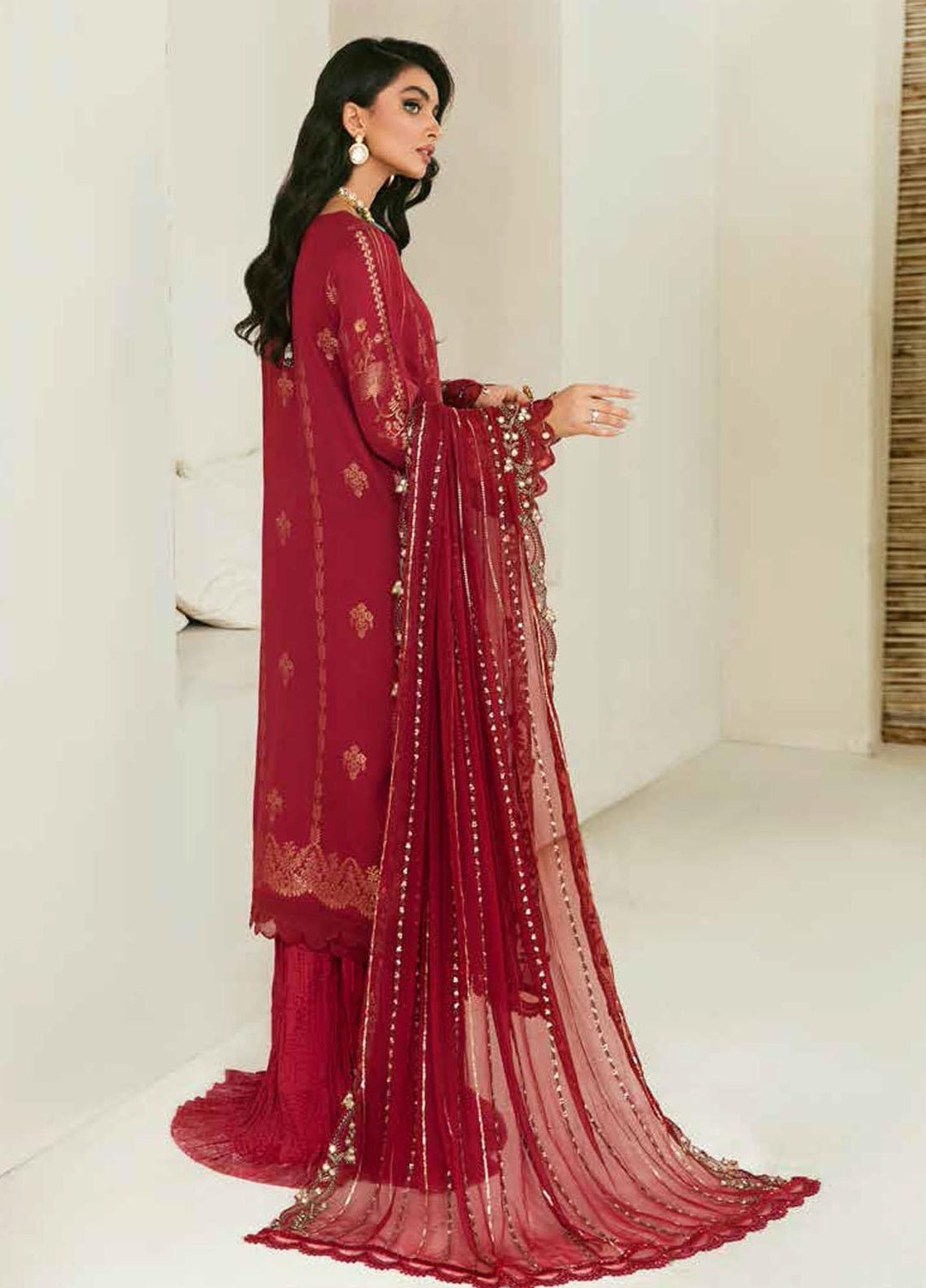 Maya By Nureh Embroidered Cambric Suits Unstitched 3 Piece NU22MC NJ-43 - Festive Collection