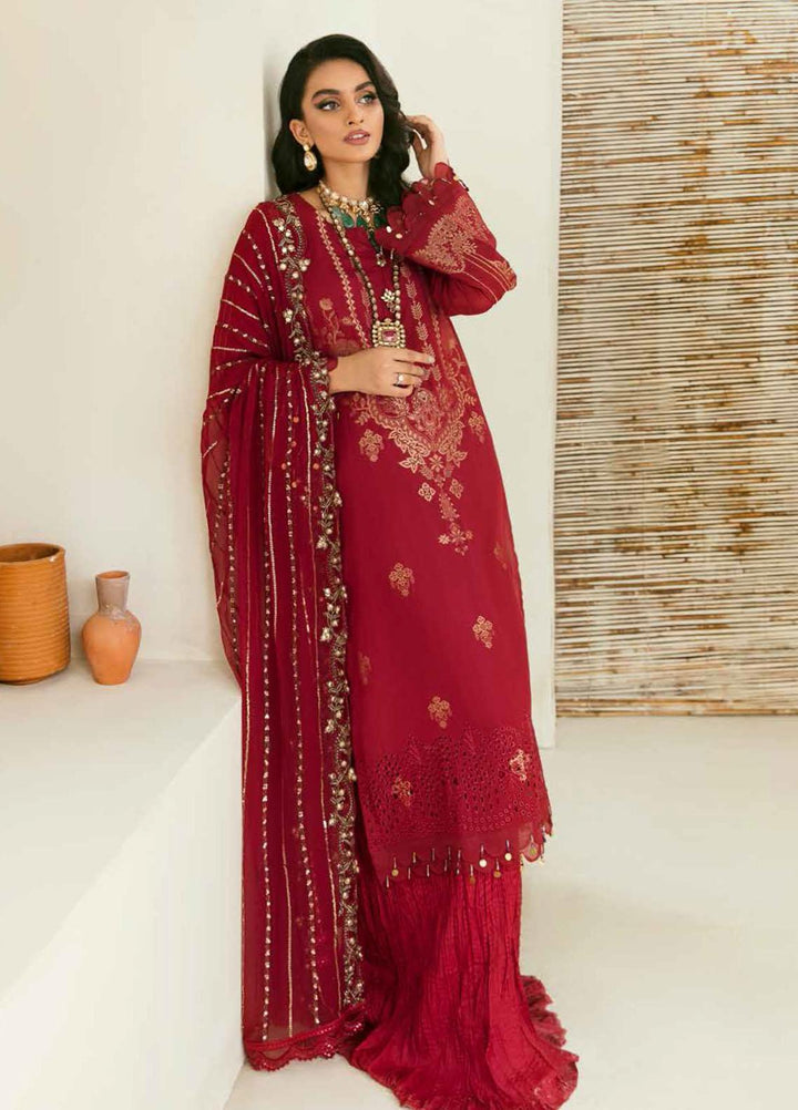 Maya By Nureh Embroidered Cambric Suits Unstitched 3 Piece NU22MC NJ-43 - Festive Collection