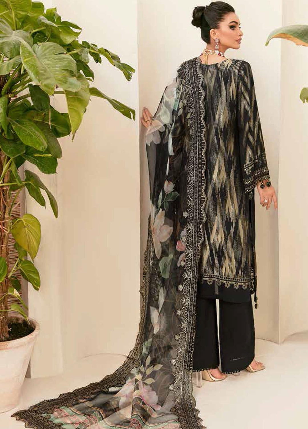 Maya By Nureh Embroidered Cambric Suits Unstitched 3 Piece NU22MC NJ-44 - Festive Collection