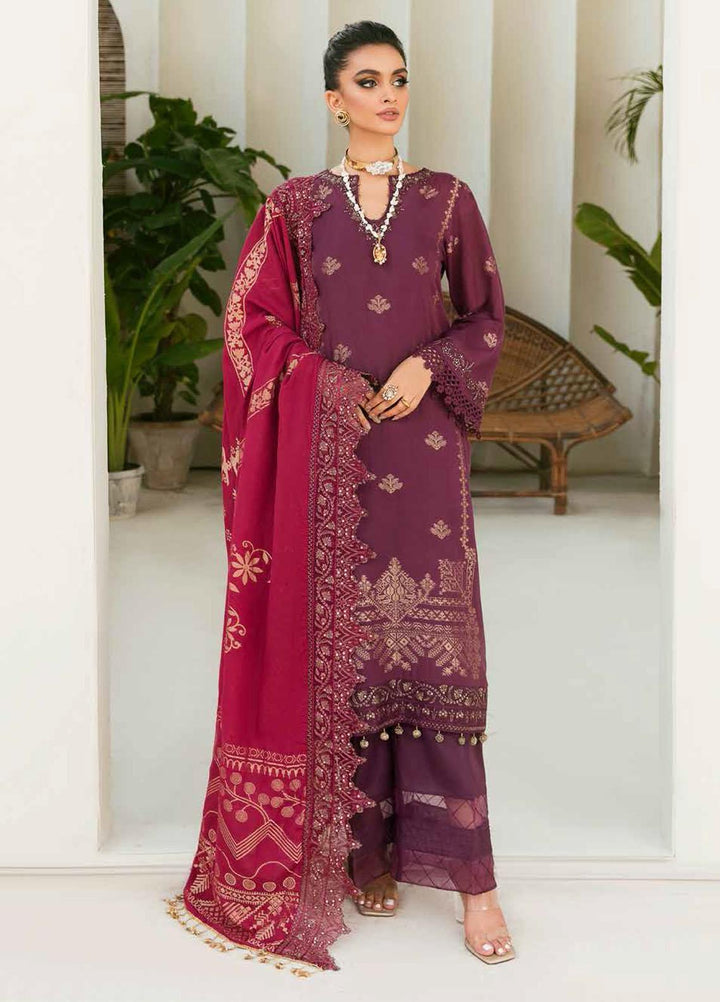Maya By Nureh Embroidered Cambric Suits Unstitched 3 Piece NU22MC NJ-45 - Festive Collection