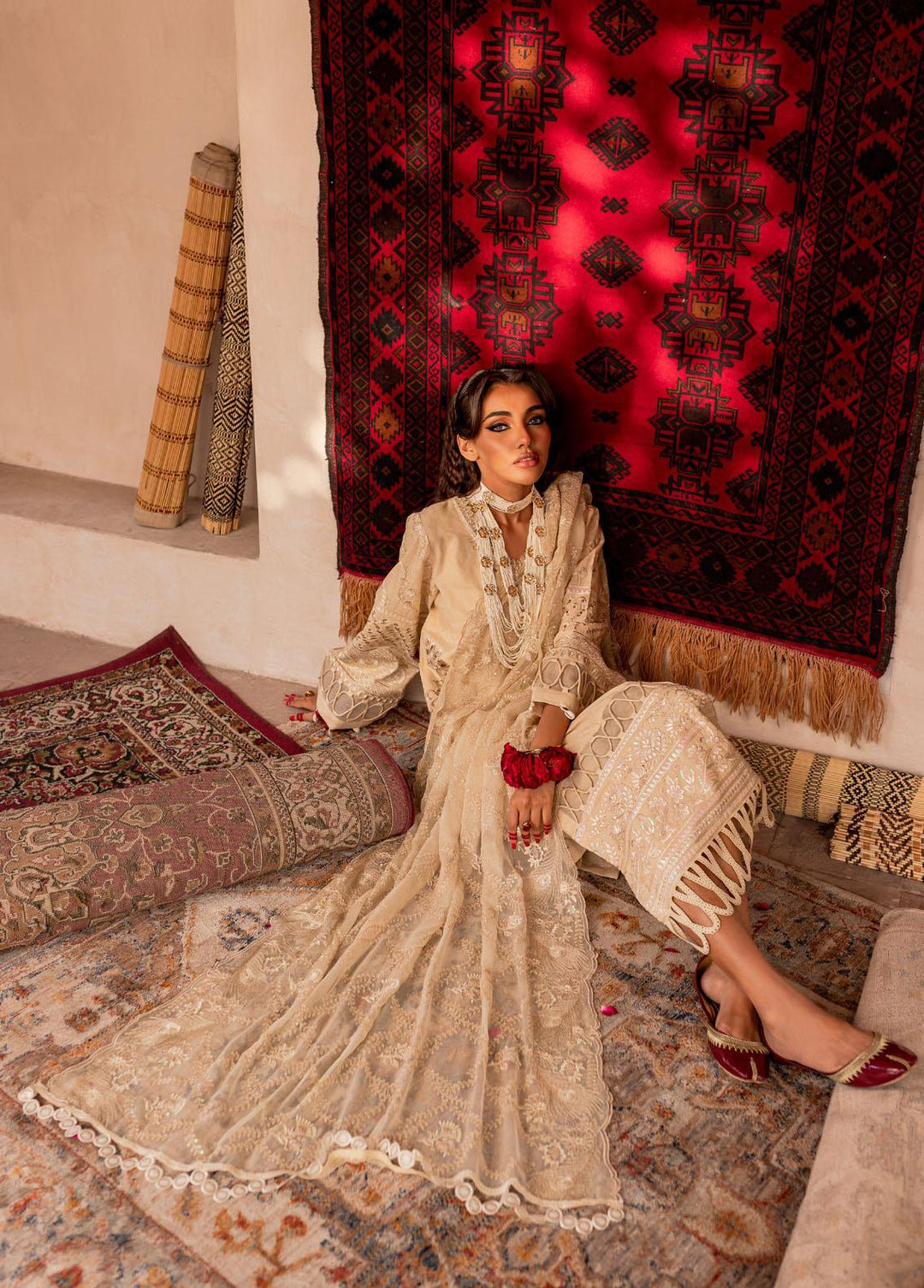 Maya By Nureh Embroidered Lawn Suits Unstitched 3 Piece NU23CC NS-74 - Festive Collection