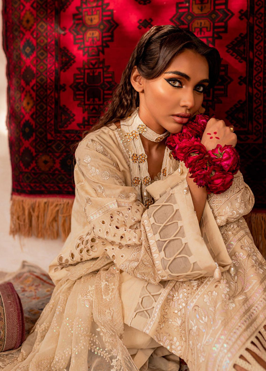 Maya By Nureh Embroidered Lawn Suits Unstitched 3 Piece NU23CC NS-74 - Festive Collection