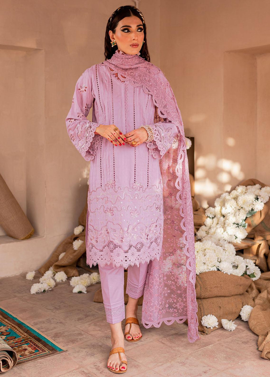 Maya By Nureh Embroidered Lawn Suits Unstitched 3 Piece NU23CC NS-78 - Festive Collection