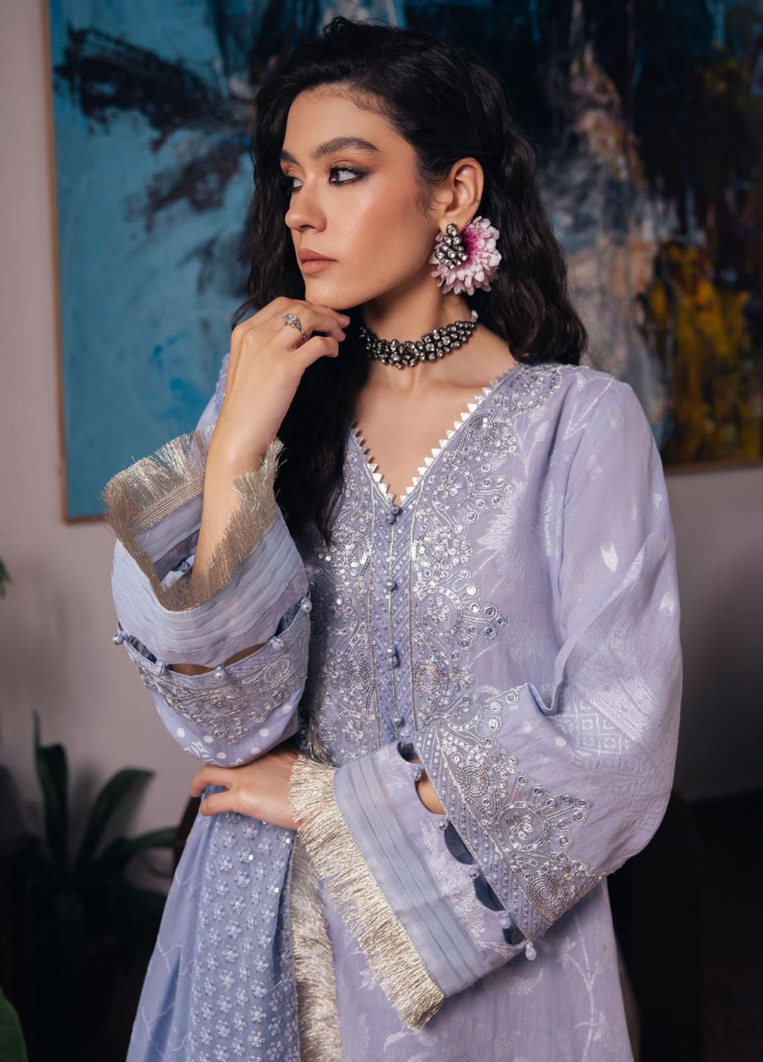 Maya By Nureh Embroidered Jacquard Suits Unstitched 3 Piece NU23MY NJ-84 - Winter Collection
