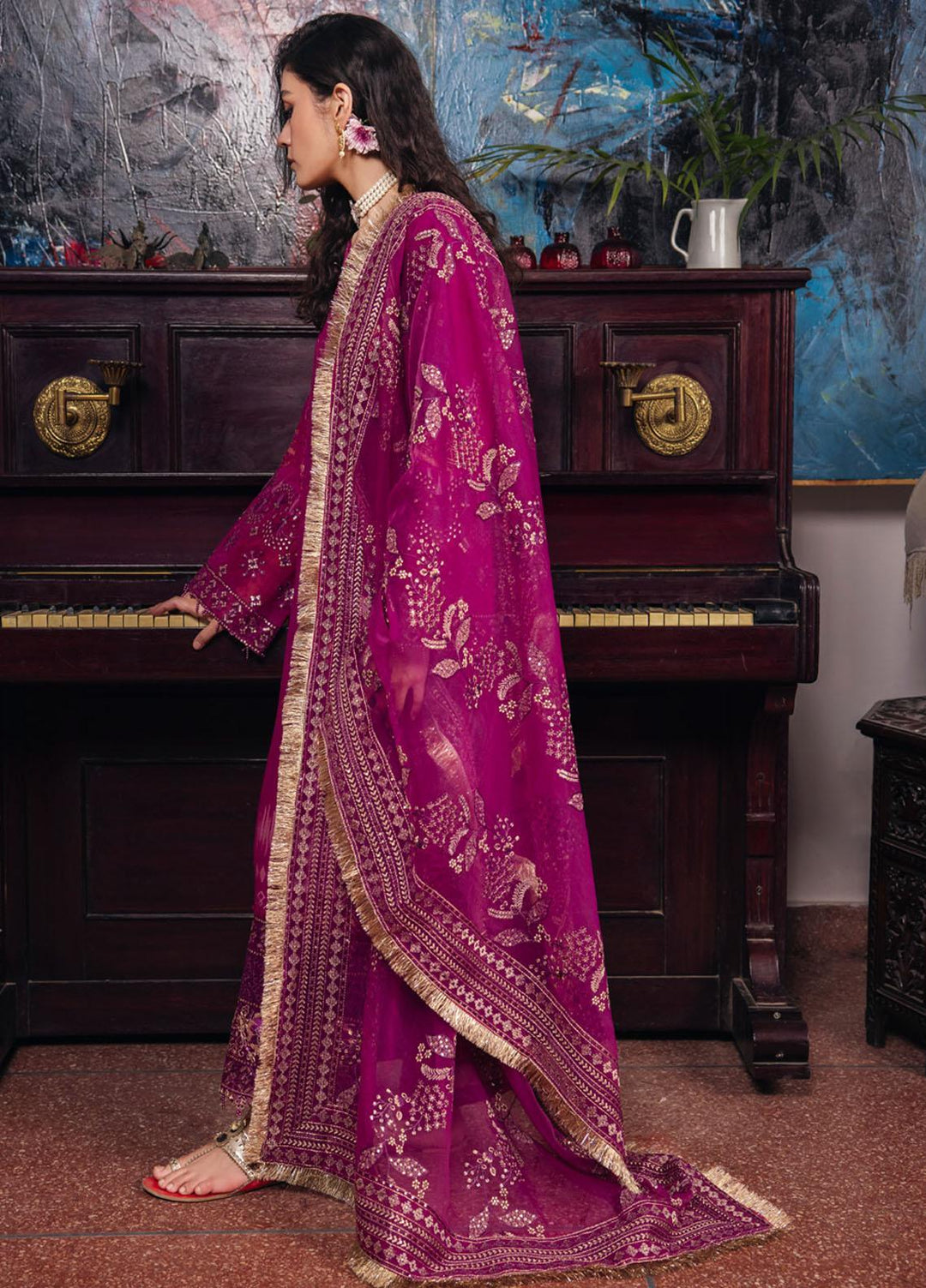 Maya By Nureh Embroidered Jacquard Suits Unstitched 3 Piece NU23MY NJ-85 - Winter Collection