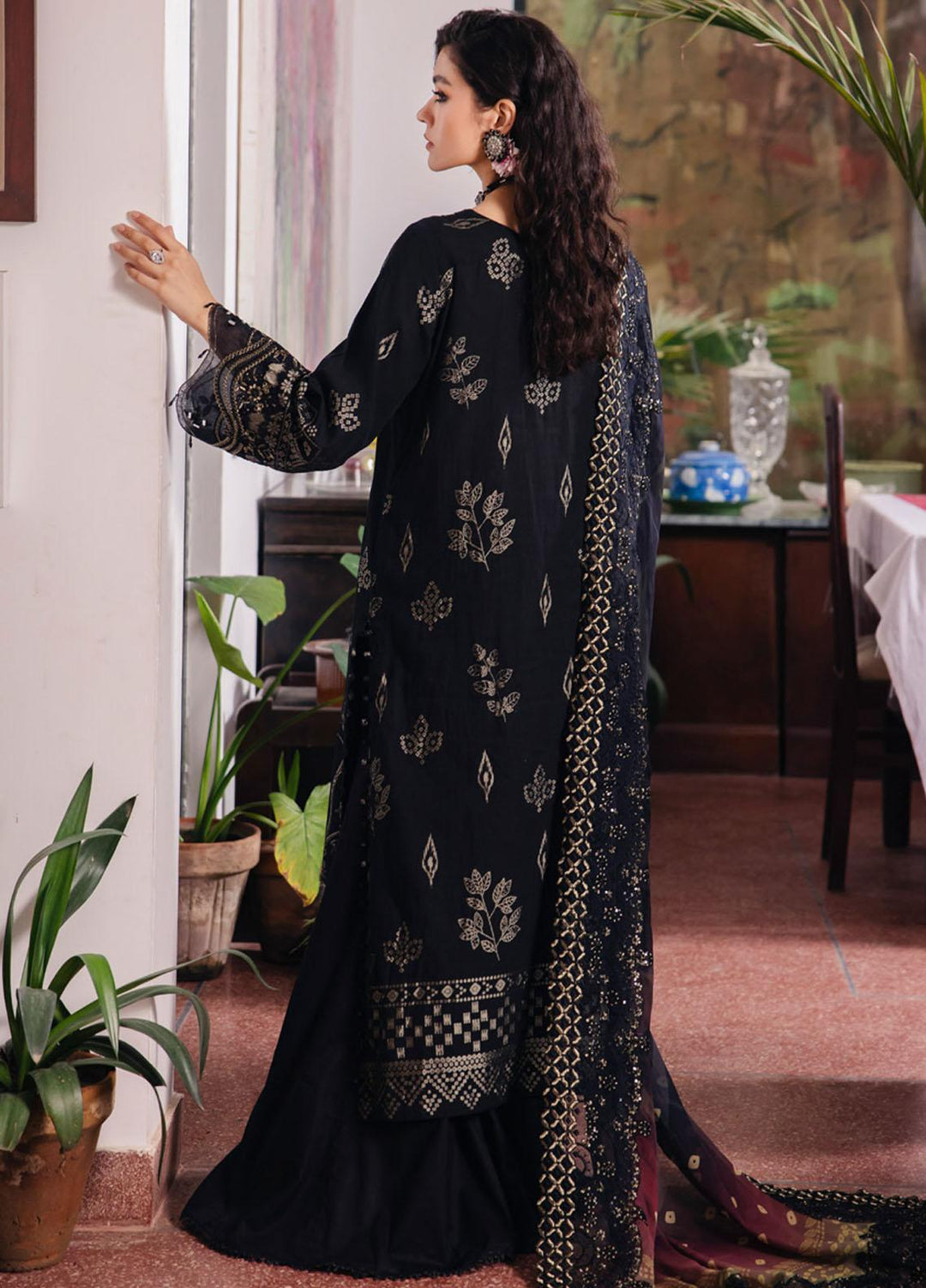 Maya By Nureh Embroidered Jacquard Suits Unstitched 3 Piece NU23MY NJ-88 - Winter Collection