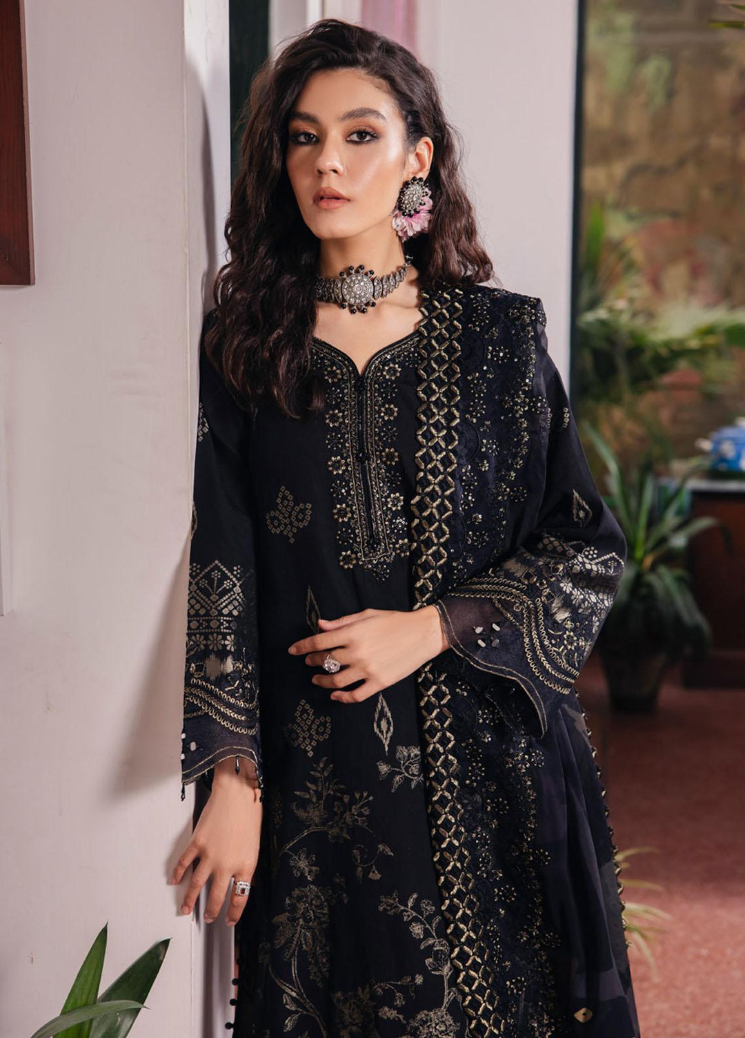 Maya By Nureh Embroidered Jacquard Suits Unstitched 3 Piece NU23MY NJ-88 - Winter Collection