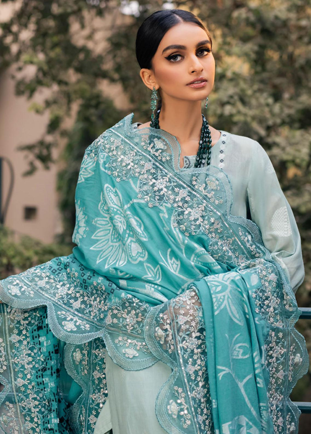 Maya By Nureh Embroidered Lawn Suits Unstitched 3 Piece NU23M NJ-46 - Summer Collection