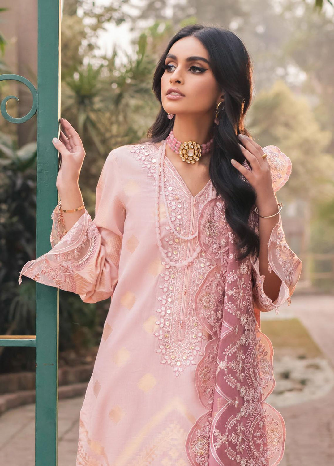 Maya By Nureh Embroidered Lawn Suits Unstitched 3 Piece NU23M NJ-49 - Summer Collection