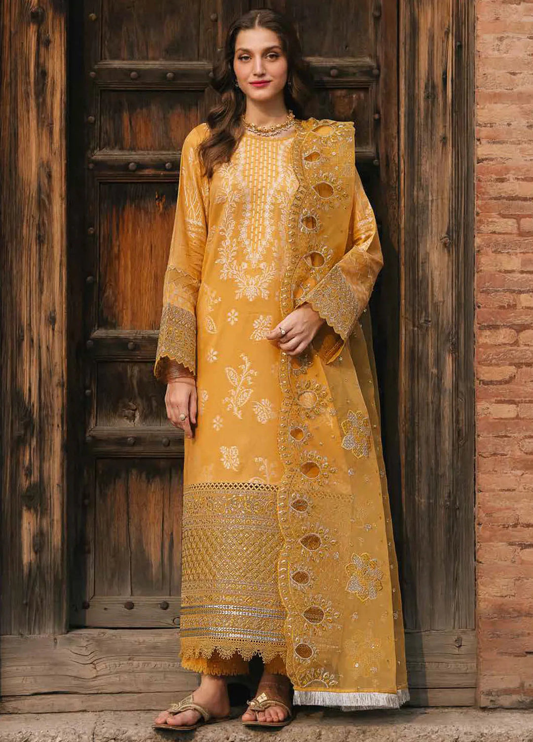 Maya By Nureh Embroidered Jacquard Suit Unstitched 3 Piece NU24MUJ NJ-96 - Festive Collection