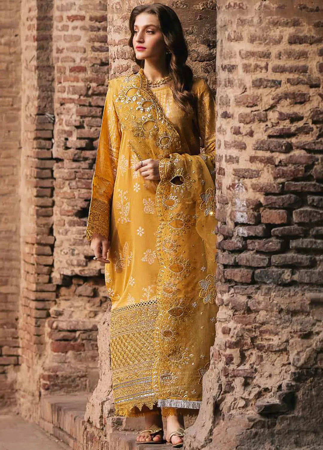 Maya By Nureh Embroidered Jacquard Suit Unstitched 3 Piece NU24MUJ NJ-96 - Festive Collection