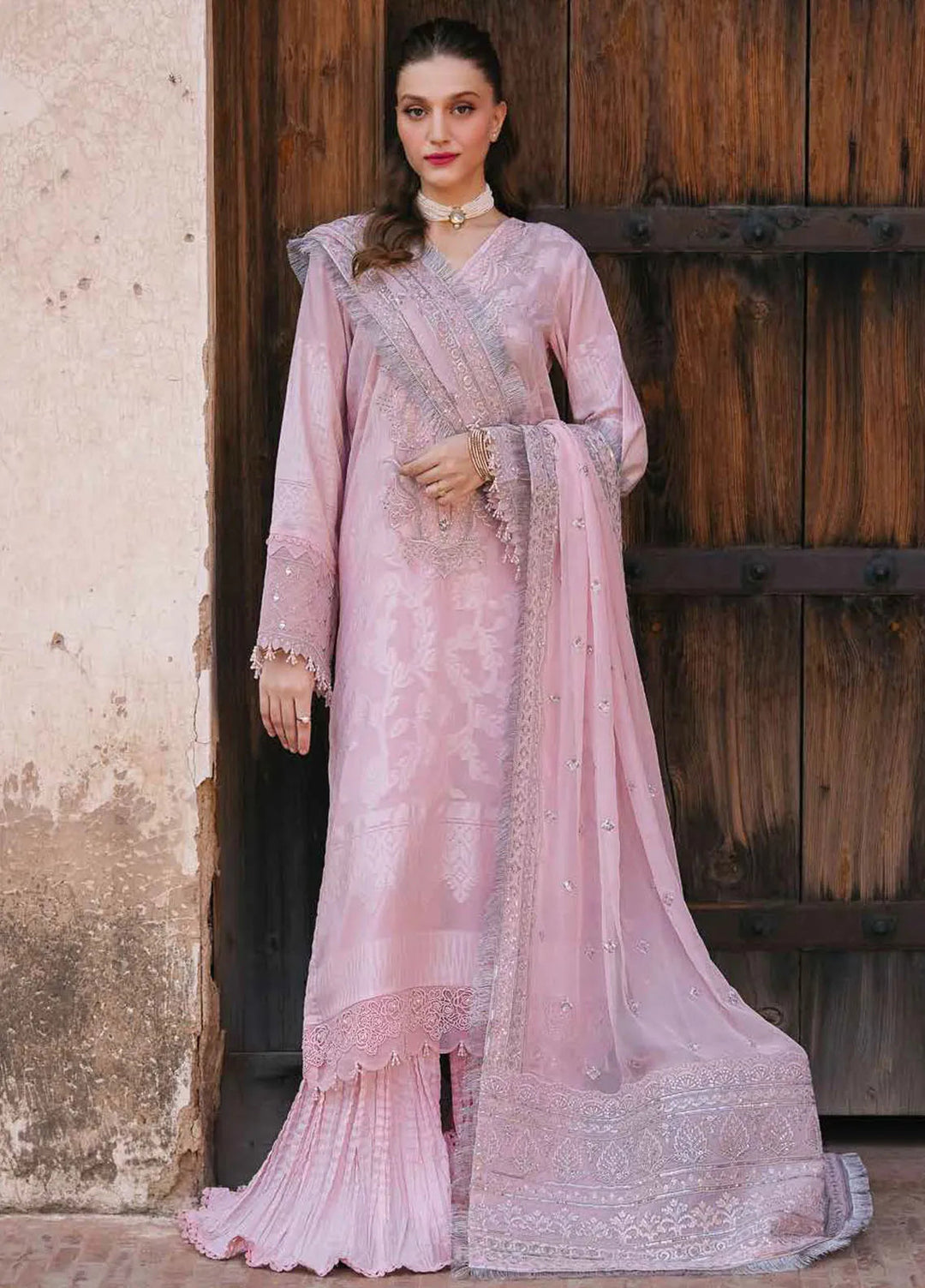 Maya By Nureh Embroidered Jacquard Suit Unstitched 3 Piece NU24MUJ NJ-97 - Festive Collection