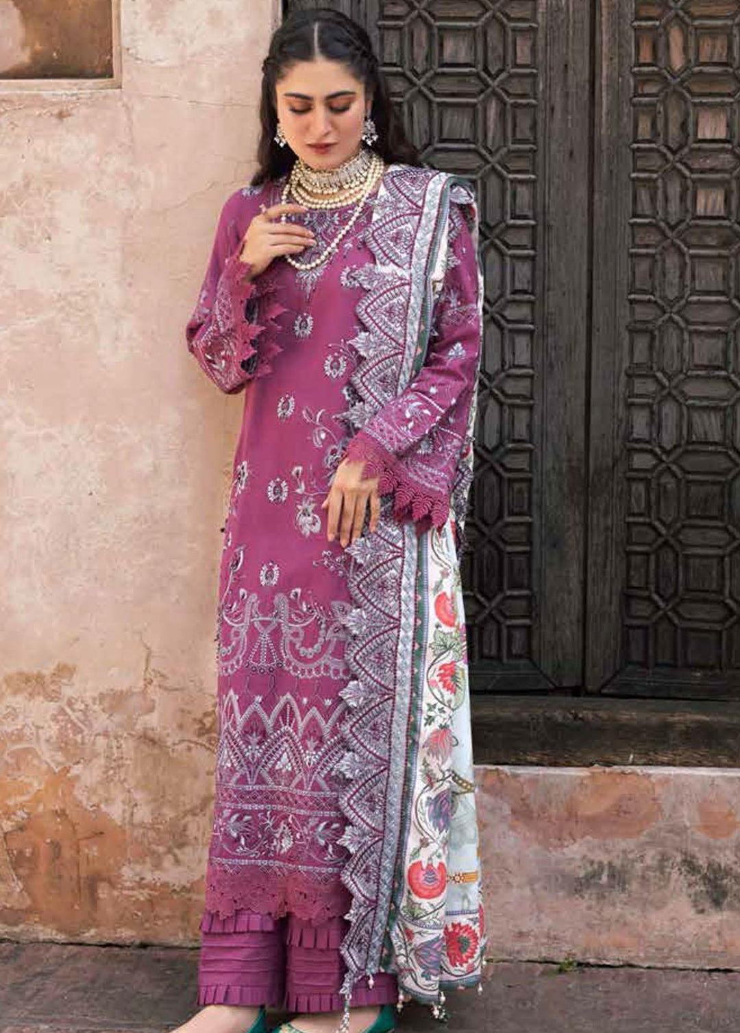 Maya By Nureh Embroidered Khaddar Suits Unstitched 3 Piece NU22MK NW-68 - Winter Collection