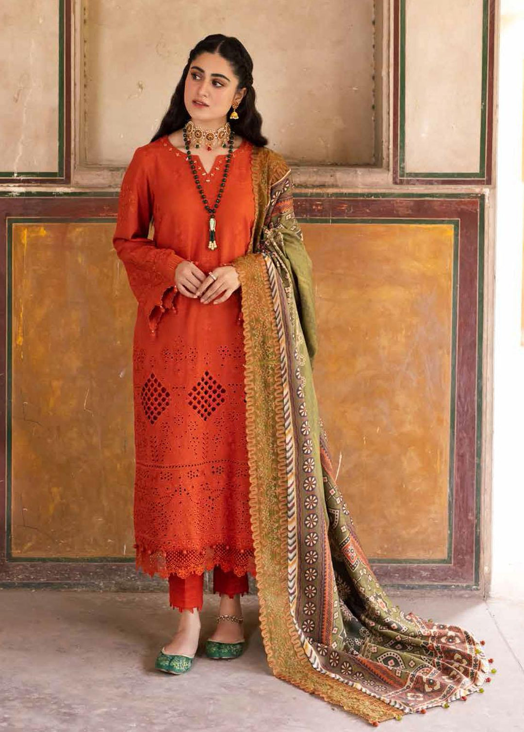 Maya By Nureh Embroidered Khaddar Suits Unstitched 3 Piece NU22MK NW-69 - Winter Collection