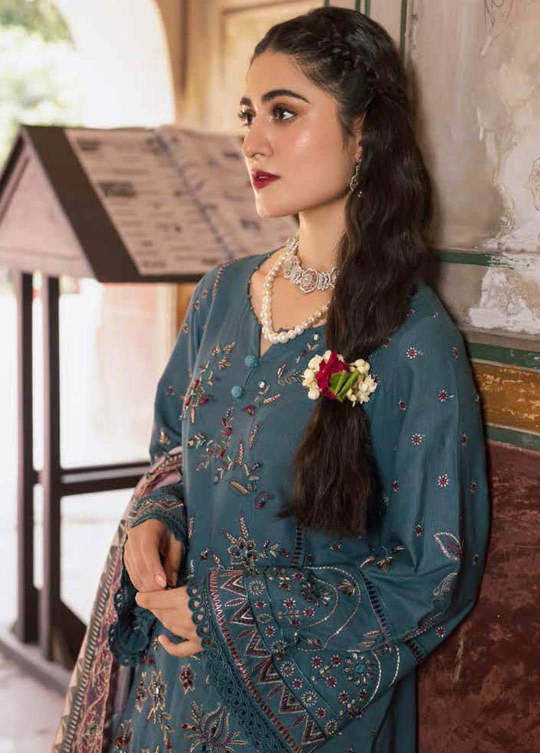 Maya By Nureh Embroidered Khaddar Suits Unstitched 3 Piece NU22MK NW-72 - Winter Collection