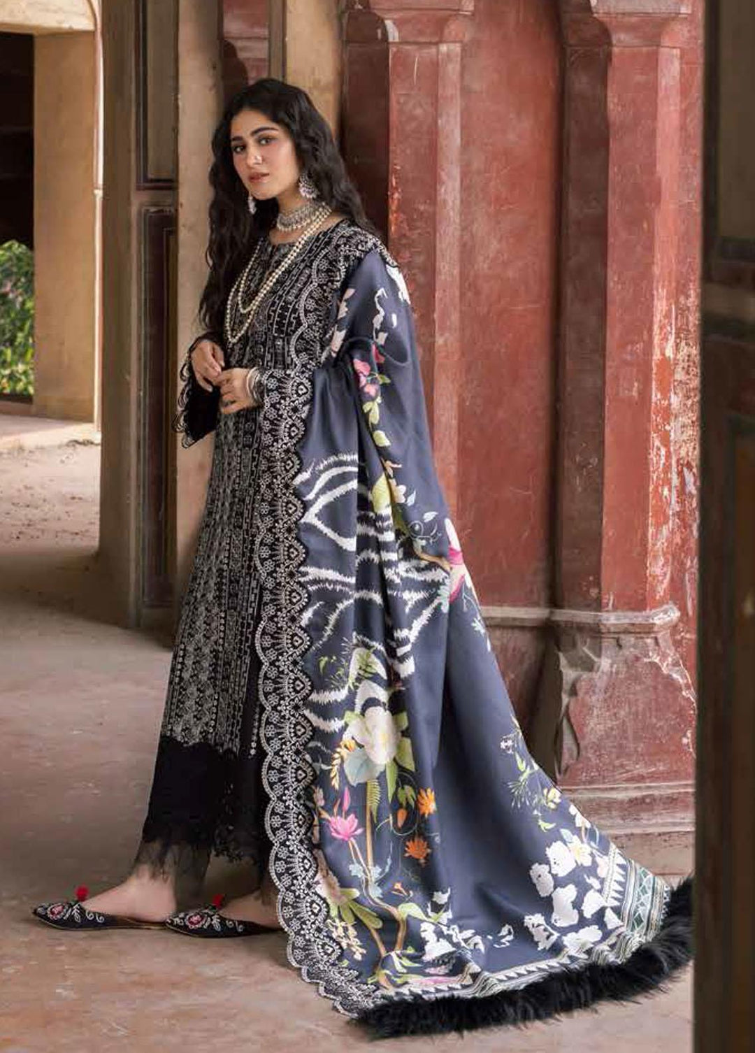 Maya By Nureh Embroidered Khaddar Suits Unstitched 3 Piece NU22MK NW-73 - Winter Collection