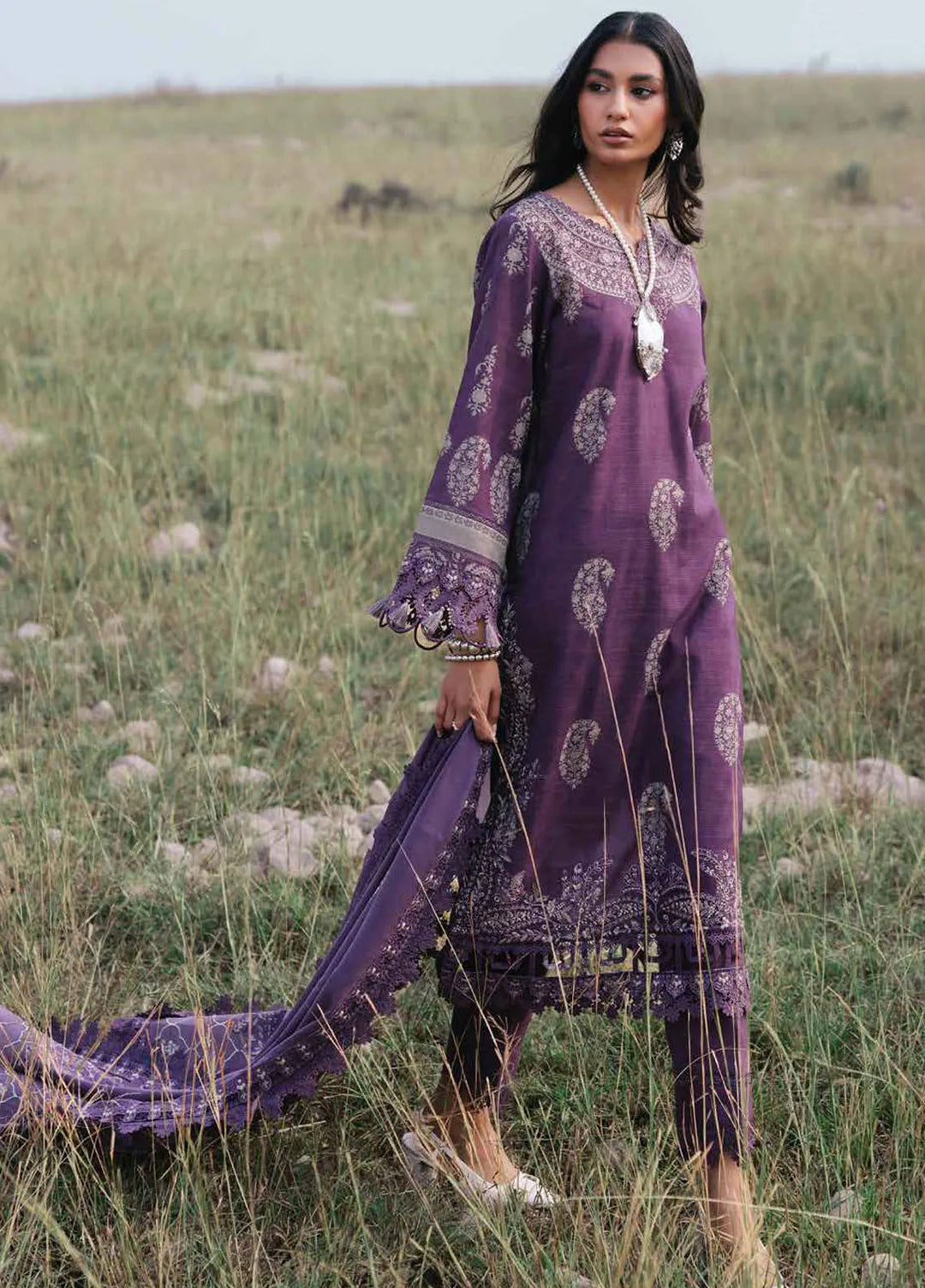 Maya by Nureh Embroidered Khaddar Suit Unstitched 3 Piece NU24MW NW-96 - Winter Collection