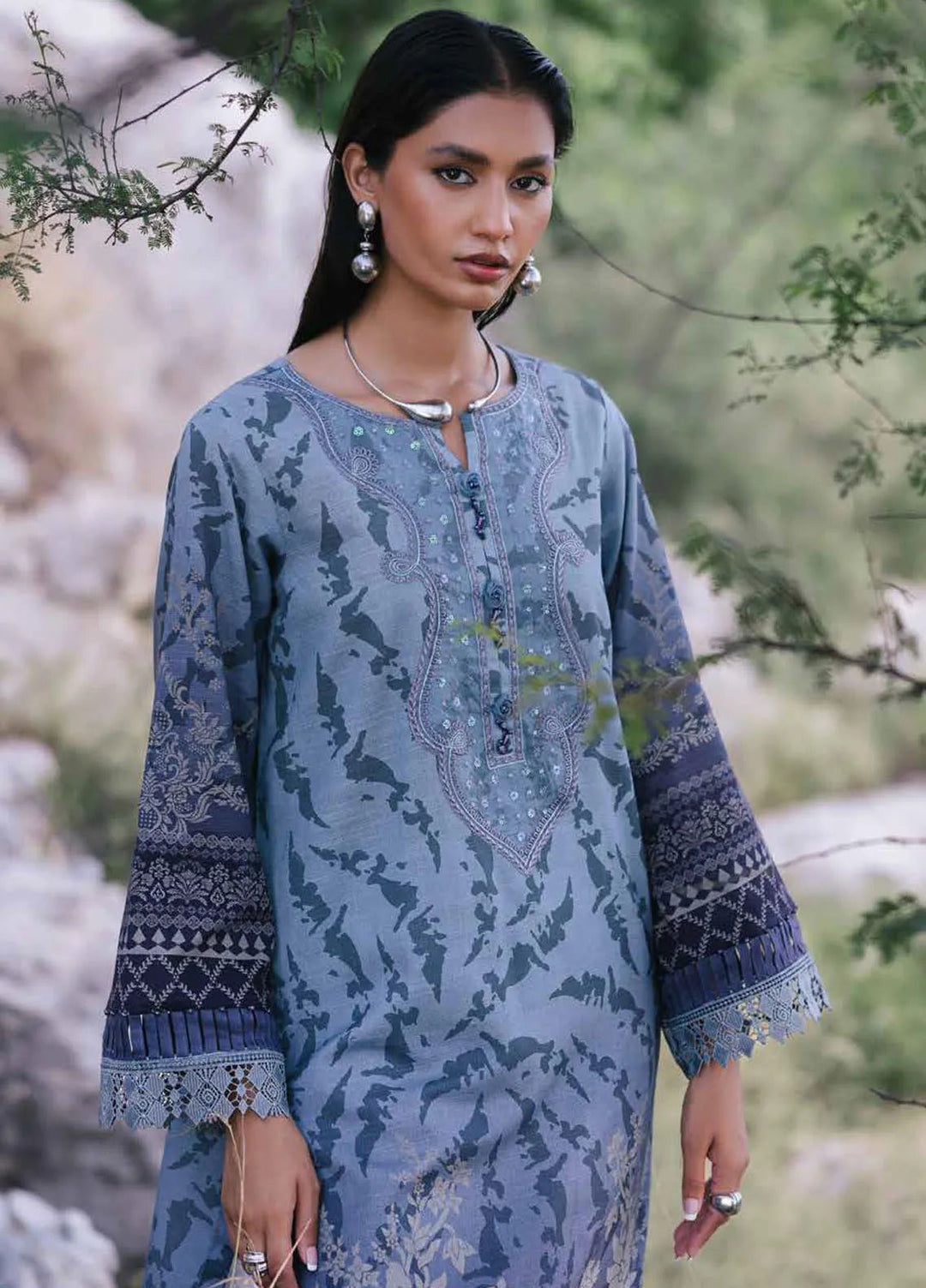 Maya by Nureh Embroidered Khaddar Suit Unstitched 3 Piece NU24MW NW-99 - Winter Collection