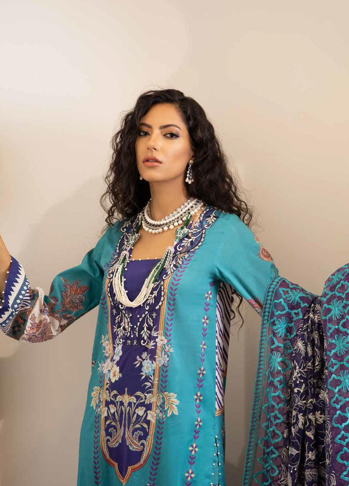 Maya by Nureh Embroidered Lawn Suits Unstitched 3 Piece NU21ML 13 - Summer Collection