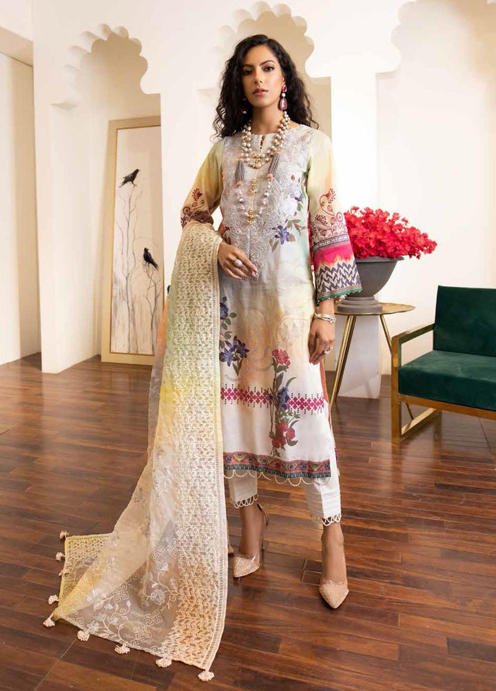 Maya by Nureh Embroidered Lawn Suits Unstitched 3 Piece NU21ML 17 - Summer Collection