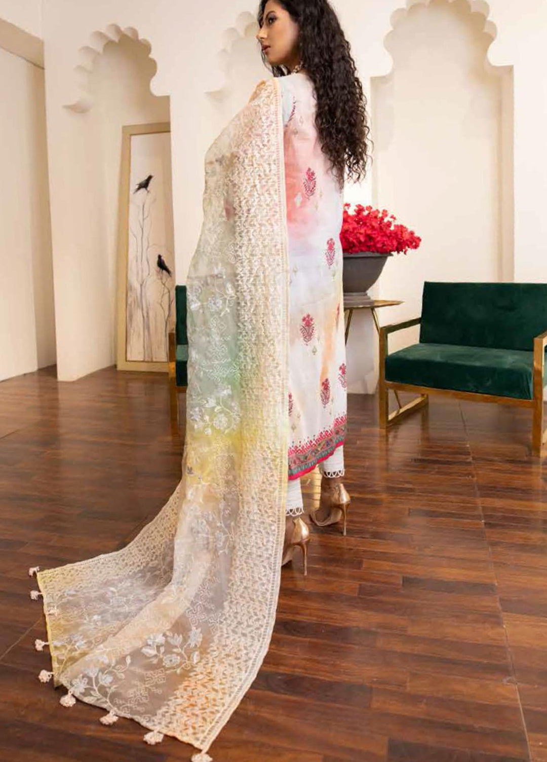 Maya by Nureh Embroidered Lawn Suits Unstitched 3 Piece NU21ML 17 - Summer Collection