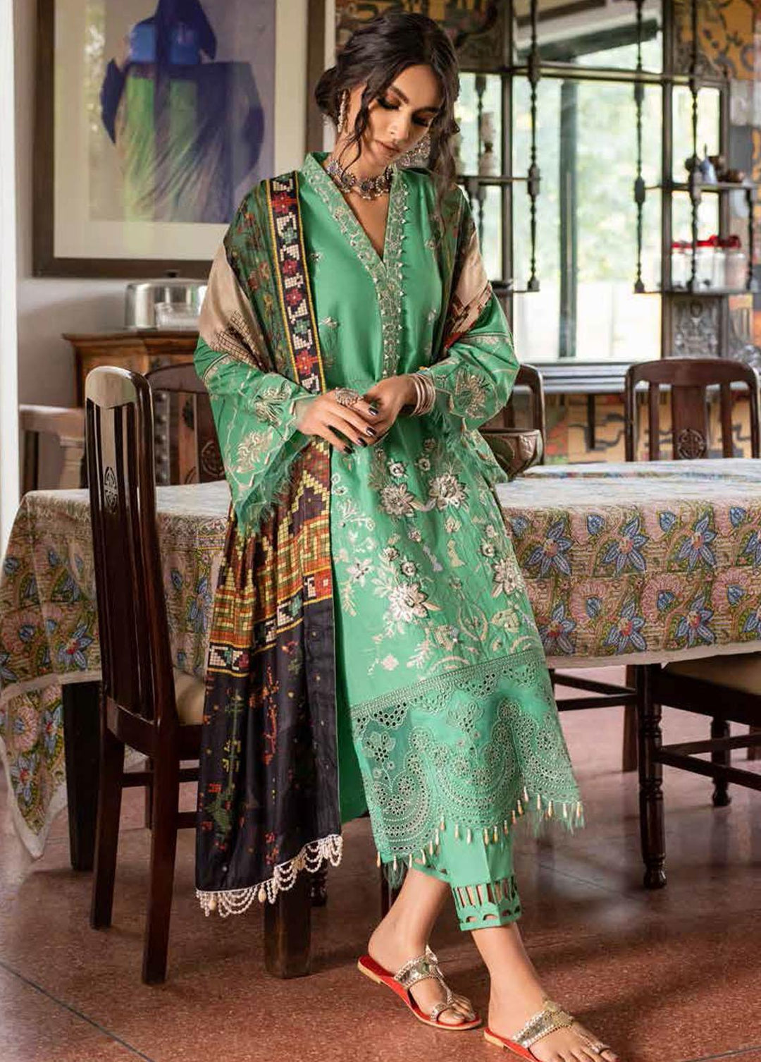 Maya By Nureh Embroidered Lawn Suits Unstitched 3 Piece NU22ML NS-36 - Summer Collection