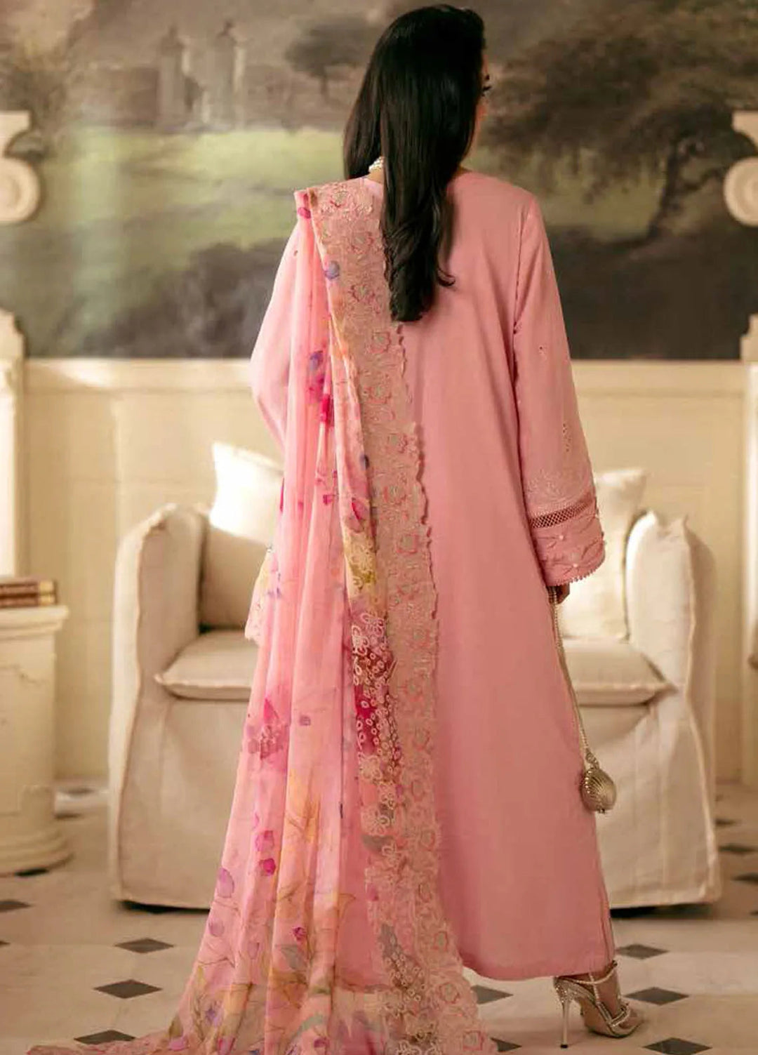 Maya By Nureh  Embroidered Lawn Suit Unstitched 3 Piece NU24ML NS-141 - Summer Collection