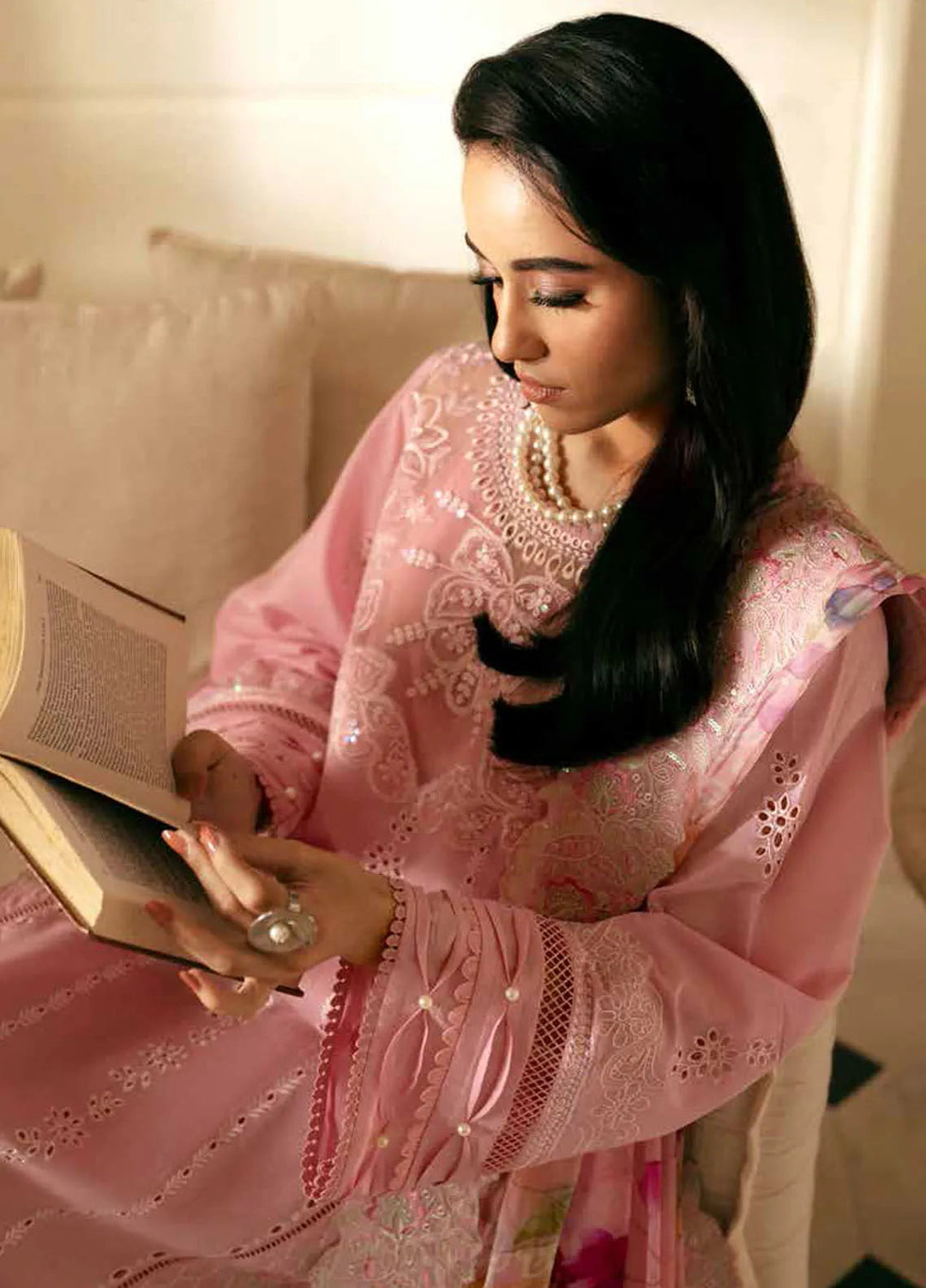 Maya By Nureh  Embroidered Lawn Suit Unstitched 3 Piece NU24ML NS-141 - Summer Collection