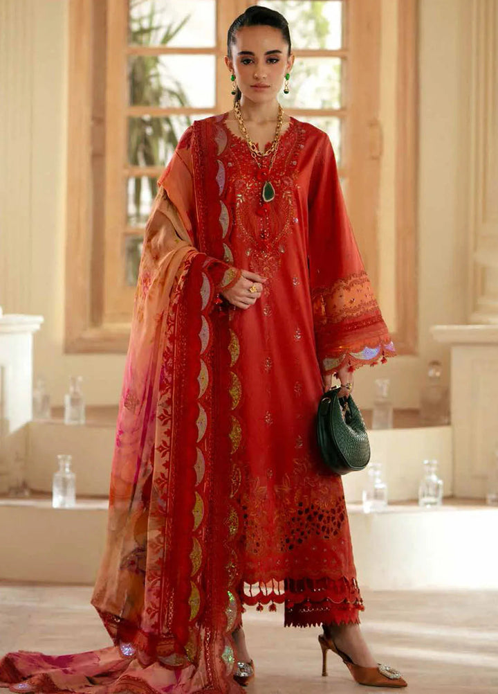 Maya By Nureh  Embroidered Lawn Suit Unstitched 3 Piece NU24ML NS-142 - Summer Collection