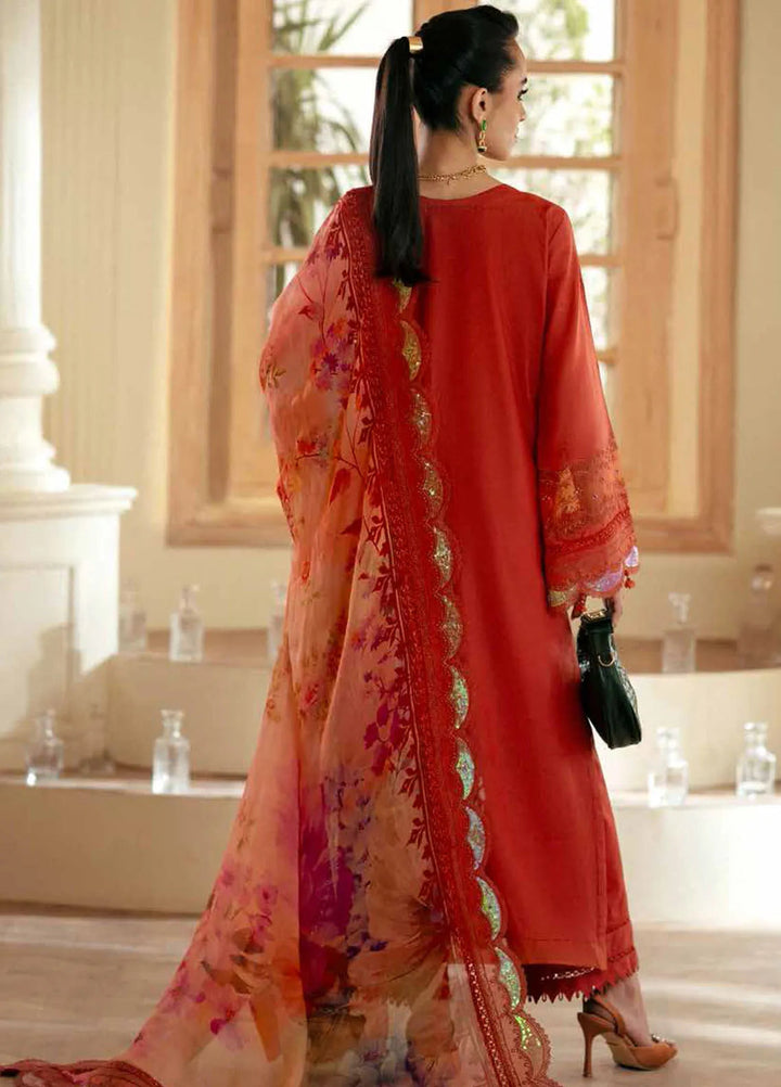 Maya By Nureh  Embroidered Lawn Suit Unstitched 3 Piece NU24ML NS-142 - Summer Collection