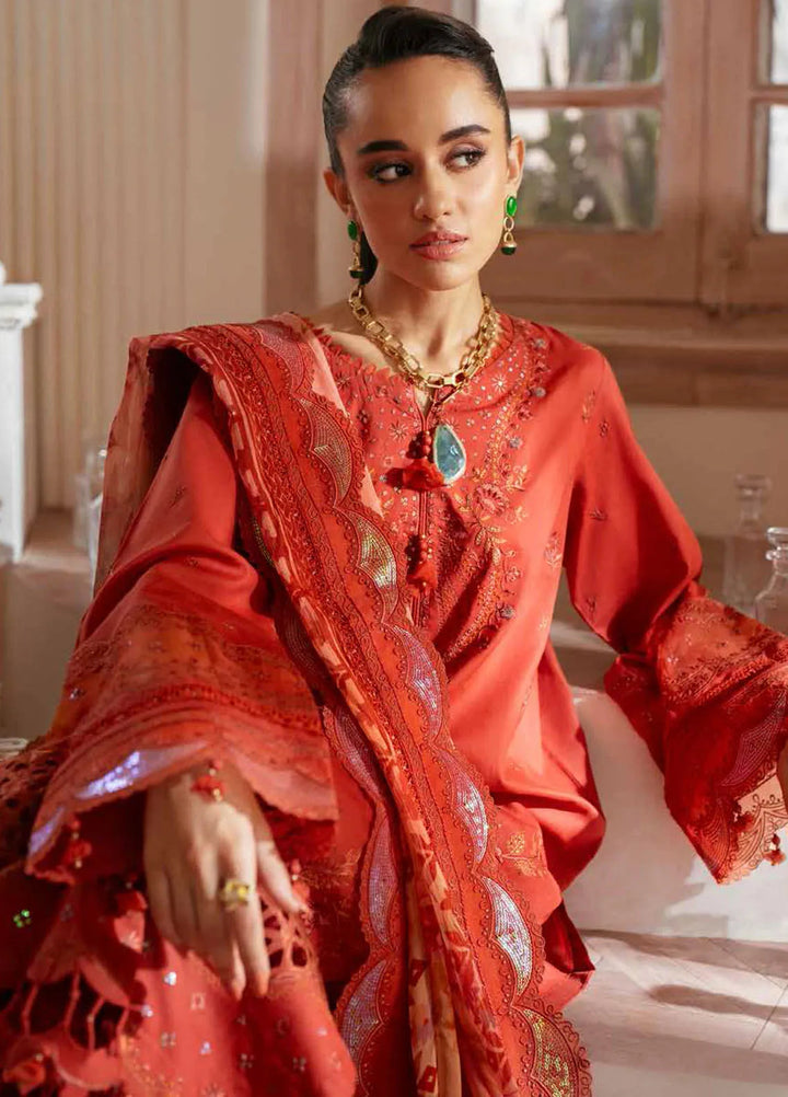 Maya By Nureh  Embroidered Lawn Suit Unstitched 3 Piece NU24ML NS-142 - Summer Collection