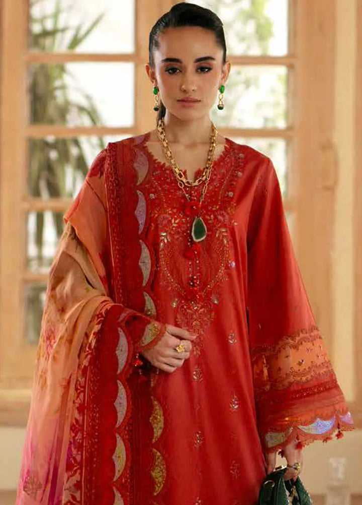 Maya By Nureh  Embroidered Lawn Suit Unstitched 3 Piece NU24ML NS-142 - Summer Collection