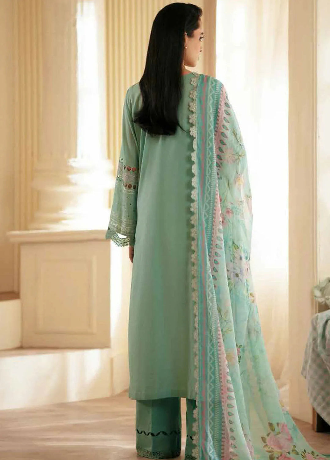 Maya By Nureh  Embroidered Lawn Suit Unstitched 3 Piece NU24ML NS-144 - Summer Collection