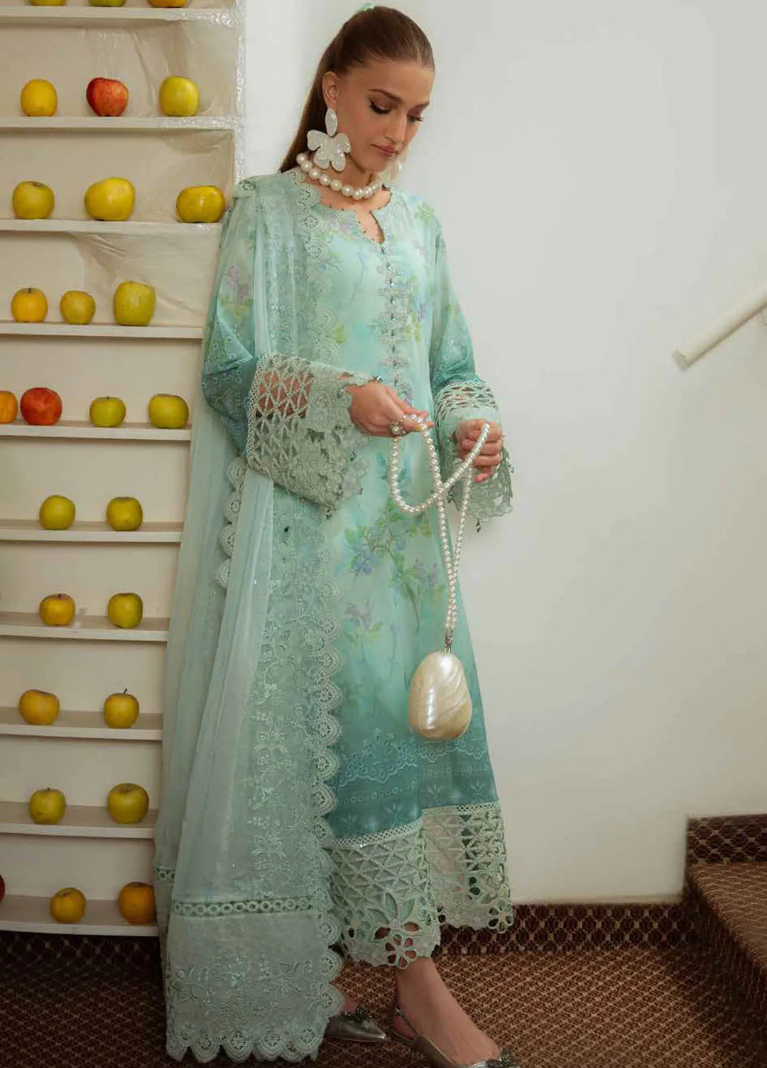 Maya by Nureh Embroidered Lawn Suit Unstitched 3 Piece NU25ML NS-150 - Summer Collection