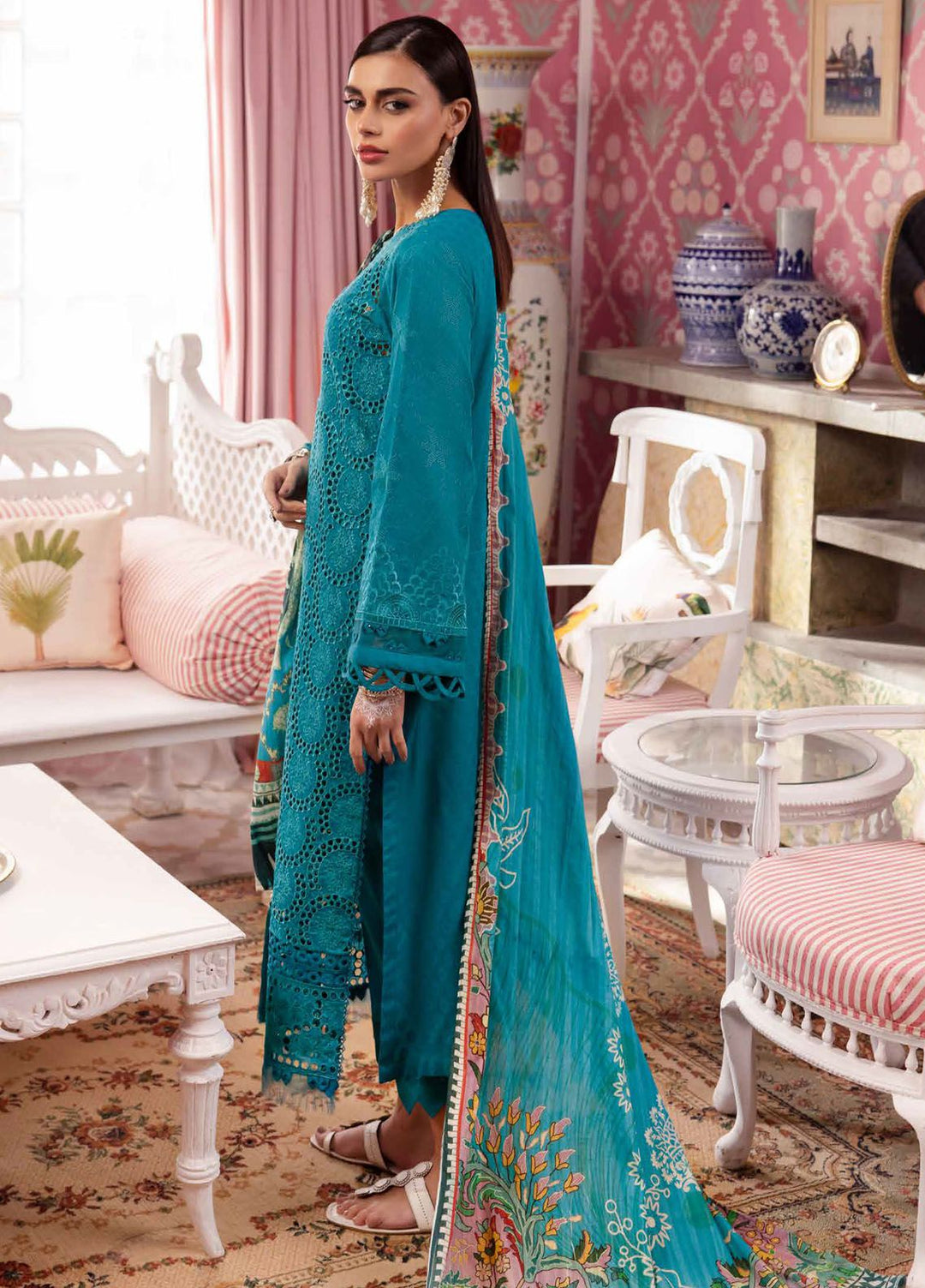 Maya by Nureh Embroidered Lawn Suits Unstitched 3 Piece NU24MJ NS-108 - Summer Collection