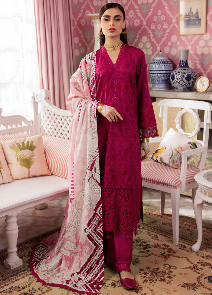 Maya by Nureh Embroidered Lawn Suits Unstitched 3 Piece NU24MJ NS-109 - Summer Collection