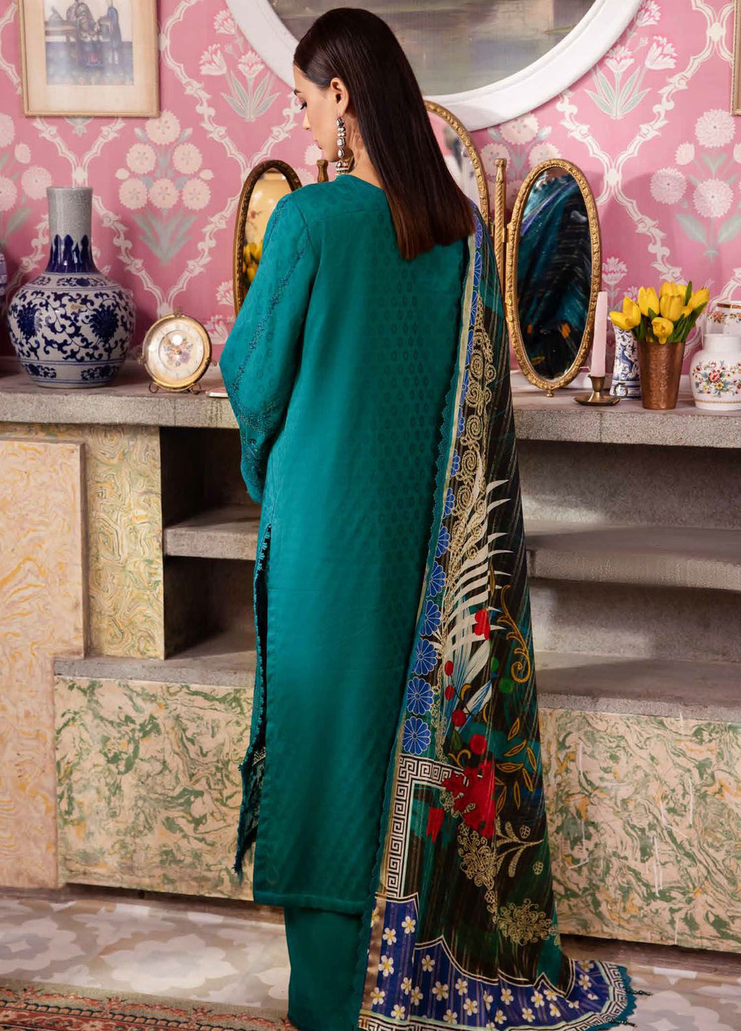Maya by Nureh Embroidered Lawn Suits Unstitched 3 Piece NU24MJ NS-110 - Summer Collection