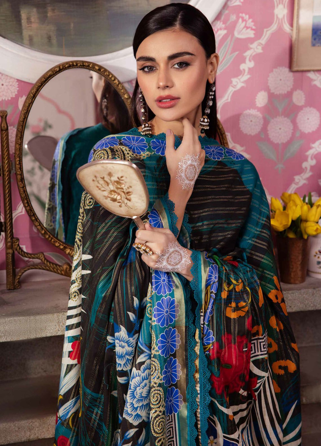 Maya by Nureh Embroidered Lawn Suits Unstitched 3 Piece NU24MJ NS-110 - Summer Collection
