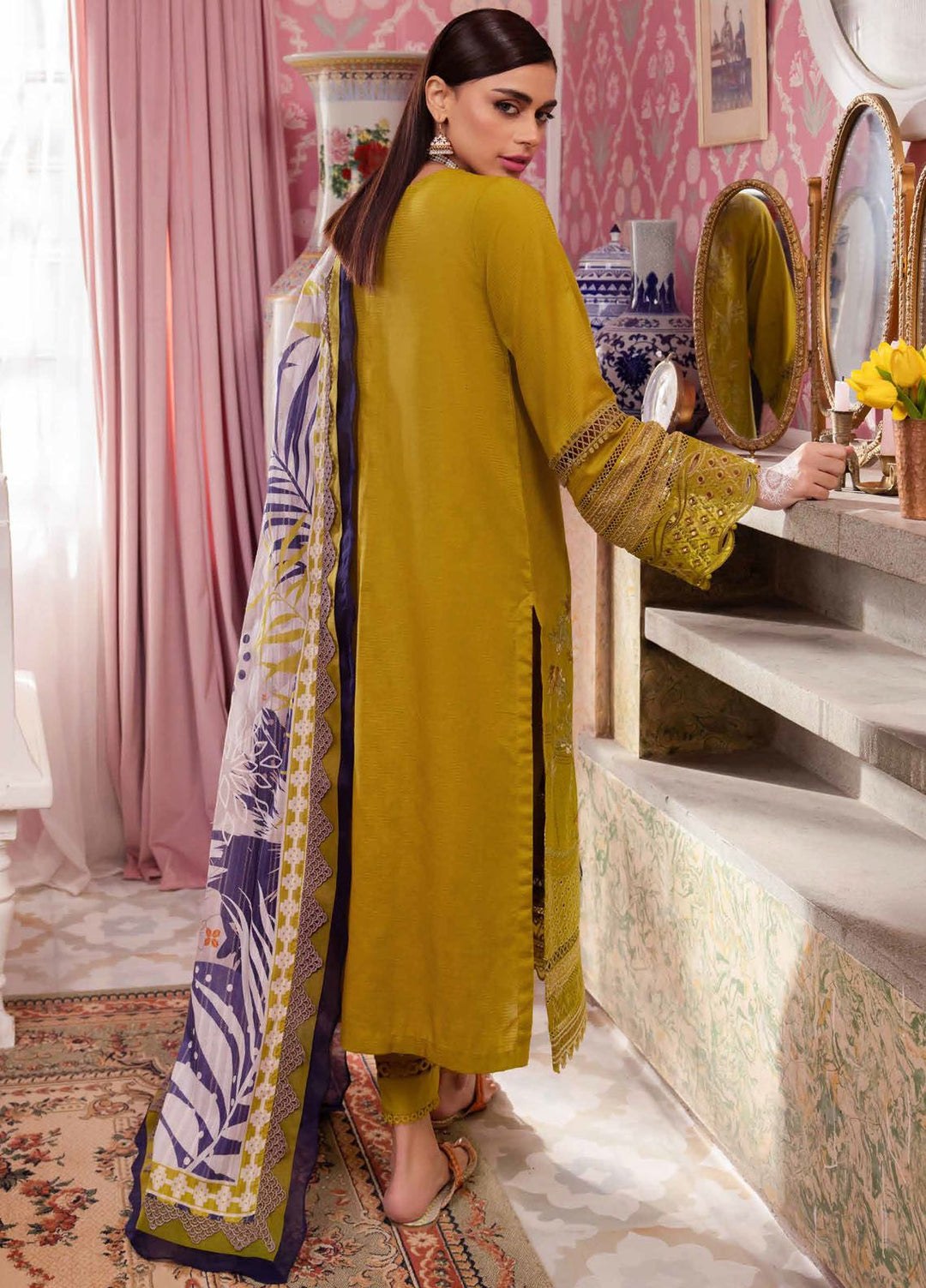 Maya by Nureh Embroidered Lawn Suits Unstitched 3 Piece NU24MJ NS-111 - Summer Collection