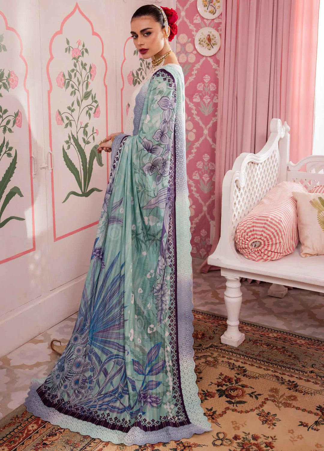 Maya by Nureh Embroidered Lawn Suits Unstitched 3 Piece NU24MJ NS-112 - Summer Collection